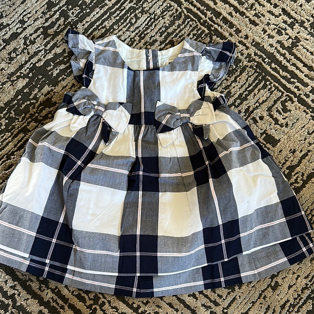 NWOT Janie and Jack plaid dress in Navy and White 3/$30